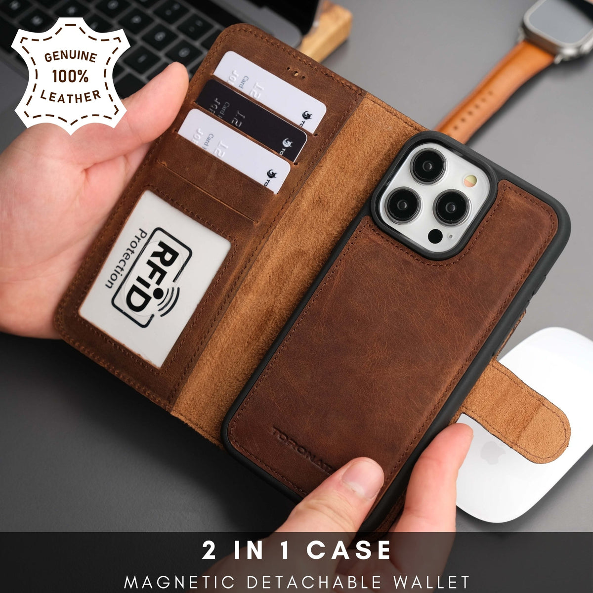 Casper Leather iPhone 14 Pro Wallet Case | MagSafe