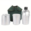 4-Piece Military Cookware Set Silver