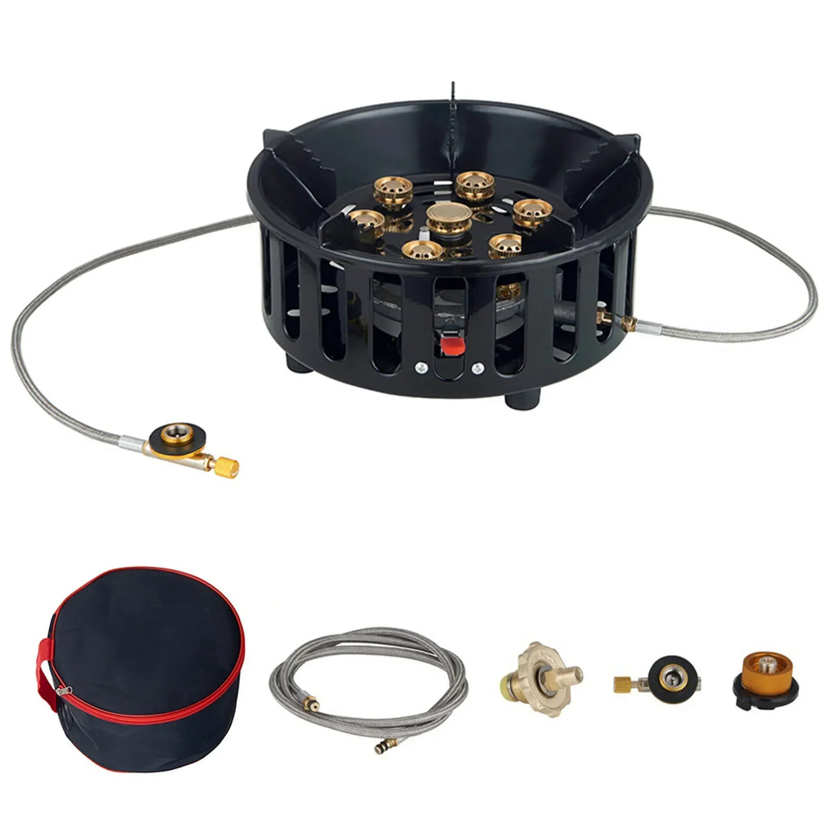 19800W Camping Stove 7-Core Fire Holes Black