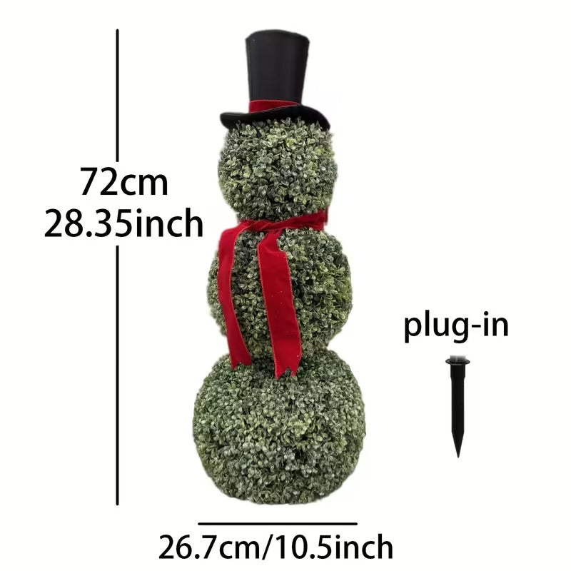 Christmas Topiary Snowman Outdoor Decoration