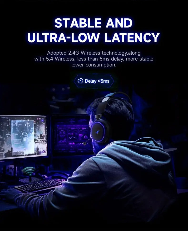 Wireless RGB Gaming Headset Surround