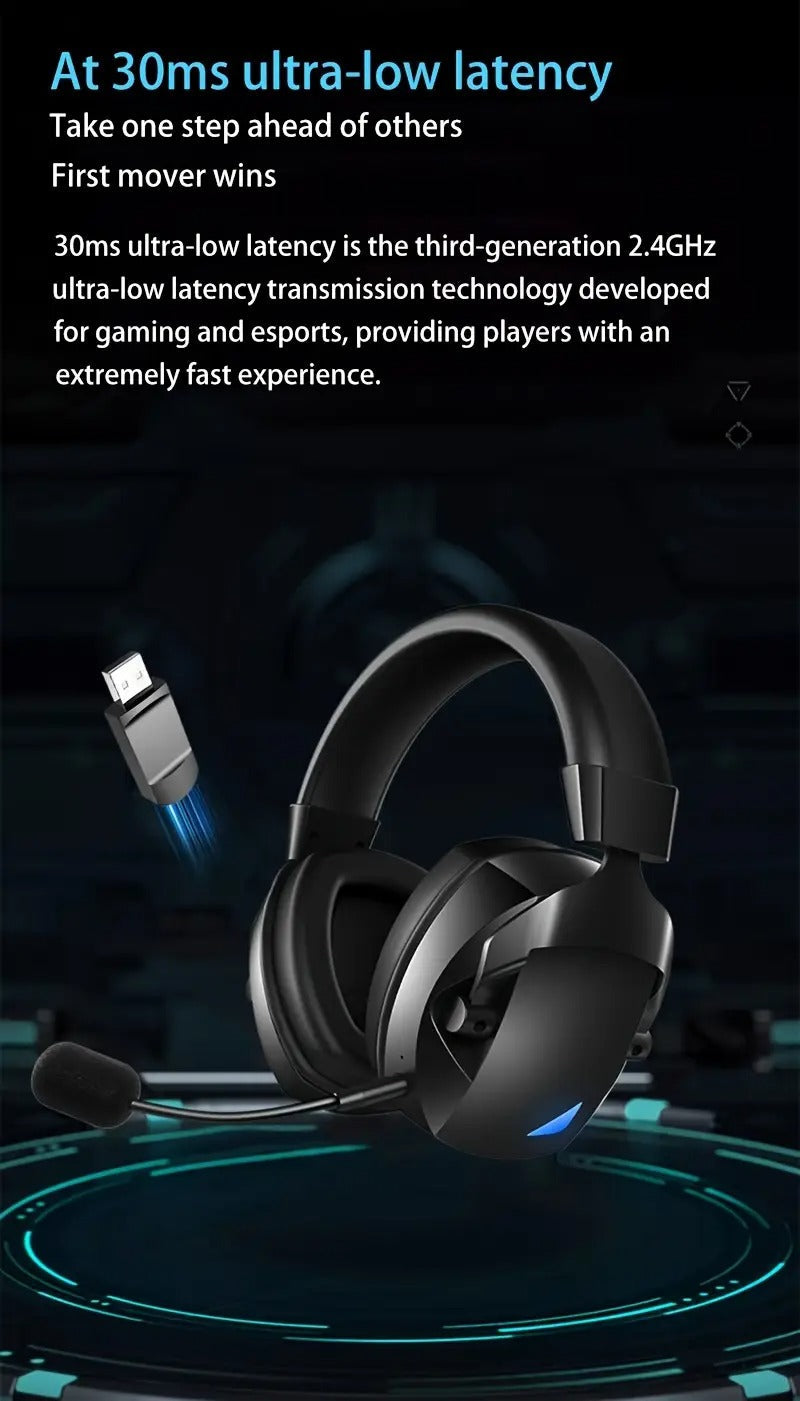 Over-Ear Gaming Headset Wireless and Wired