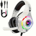 Gaming Headset with Mic, LED Light & Surround Bass